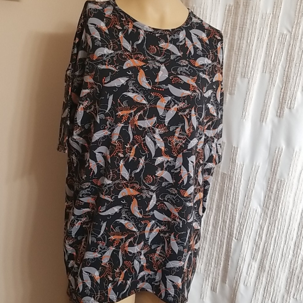 Black/Gray/Orange Lularoe Irma.  NWT